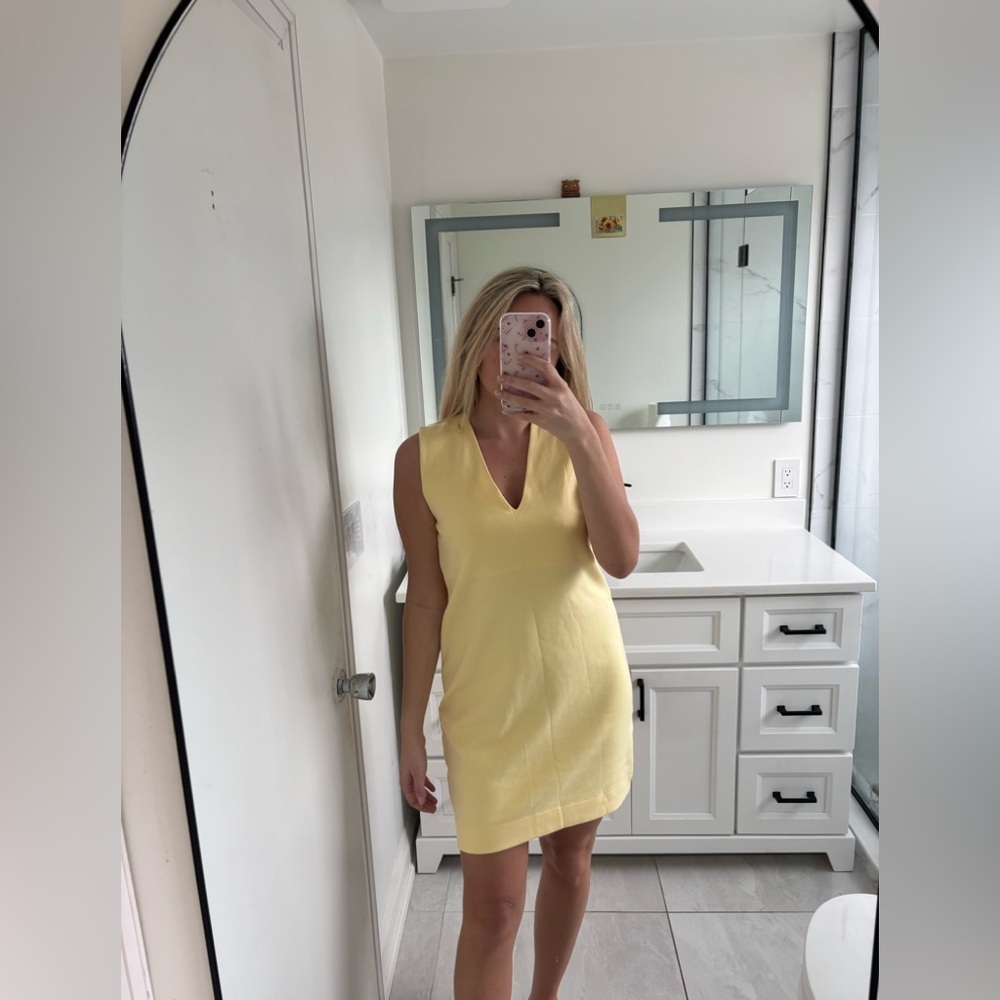 Ninety Percent Piper Yellow Organic Cotton Interlock Dress NWT